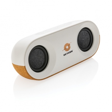Logo trade promotional gifts picture of: Oregon RCS recycled plastic and cork 10W speaker