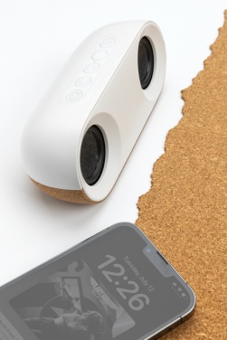 Logo trade promotional merchandise picture of: Oregon RCS recycled plastic and cork 10W speaker