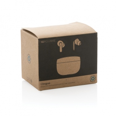 Logotrade business gifts photo of: Oregon RCS recycled plastic and cork TWS earbuds