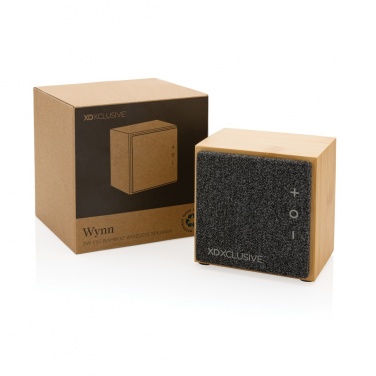 Logo trade business gift photo of: Wynn 5W bamboo wireless speaker