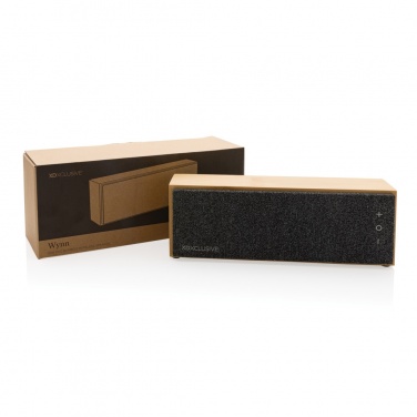Logo trade promotional item photo of: Wynn 10W bamboo wireless speaker
