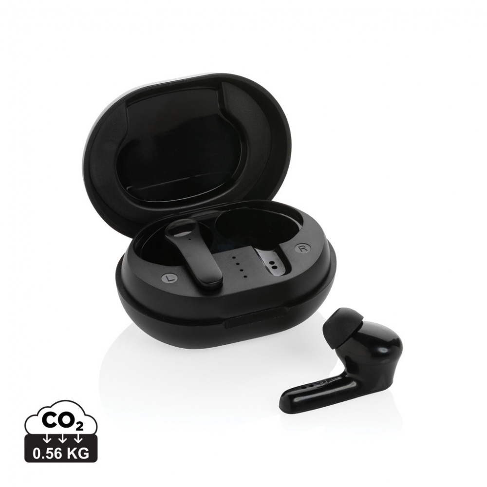 Logotrade promotional product picture of: RCS standard recycled plastic TWS earbuds