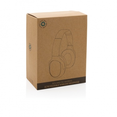 Logotrade promotional products photo of: RCS and bamboo Elite Foldable wireless headphone