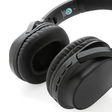 Logo trade business gift photo of: RCS recycled plastic Elite Foldable wireless headphone