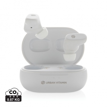 Logo trade promotional product photo of: Urban Vitamin Gilroy hybrid ANC and ENC earbuds
