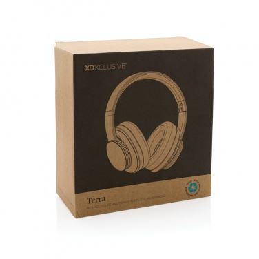 Logo trade promotional item photo of: Terra RCS recycled aluminium wireless headphone