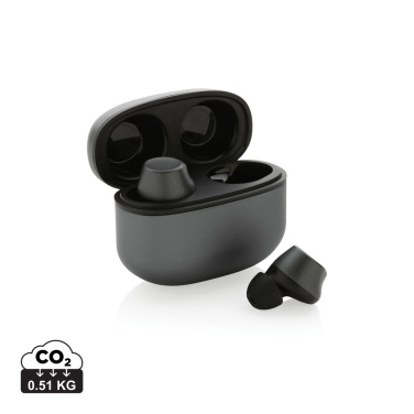 Logo trade advertising products image of: Terra RCS recycled aluminium wireless earbuds