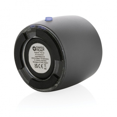 Logo trade promotional item photo of: Swiss Peak RCS recycled aluminum 3W bass speaker