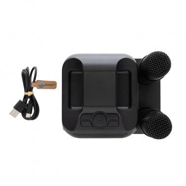 Logotrade promotional gift picture of: Singvibe RCS recycled plastic karaoke set with double mic