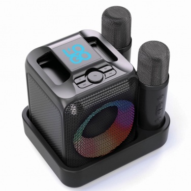 Logotrade corporate gift image of: Singvibe RCS recycled plastic karaoke set with double mic