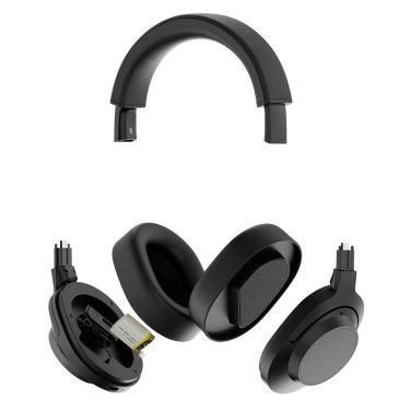 Logo trade promotional gifts image of: Irvine RCS recycled and repairable ANC wireless headphone