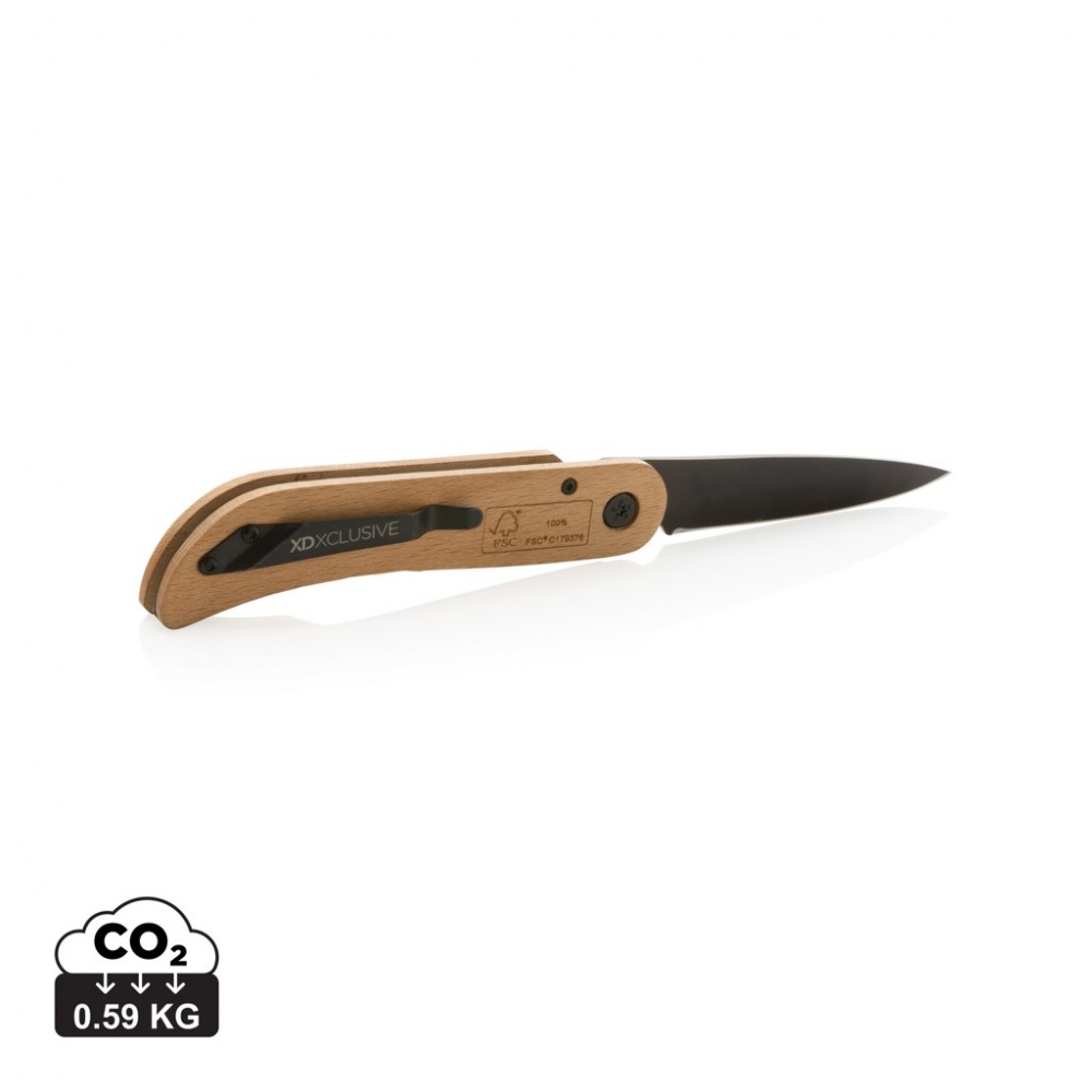 Logotrade corporate gift image of: Nemus Luxury Wooden knife with lock