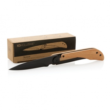 Logo trade business gifts image of: Nemus Luxury Wooden knife with lock