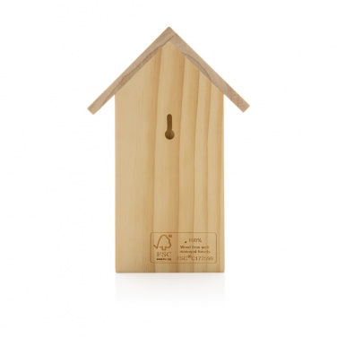 Logo trade advertising products image of: Wooden birdhouse