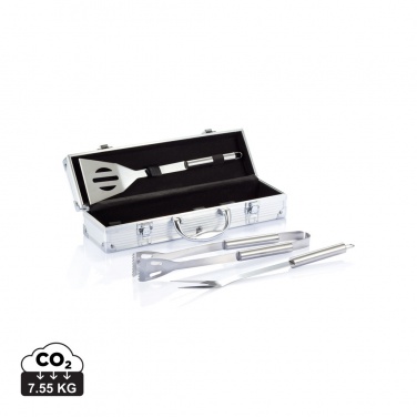 Logotrade promotional giveaway image of: 3 pcs barbecue set in aluminium box