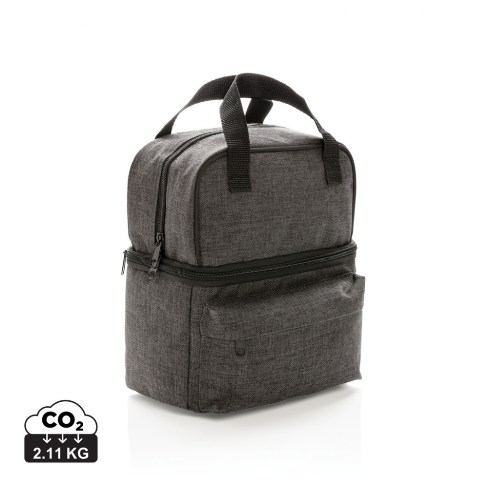 Logo trade promotional gift photo of: Cooler bag with 2 insulated compartments