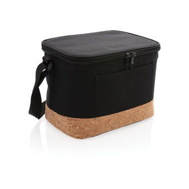 Logo trade promotional giveaways image of: Two tone cooler bag with cork detail