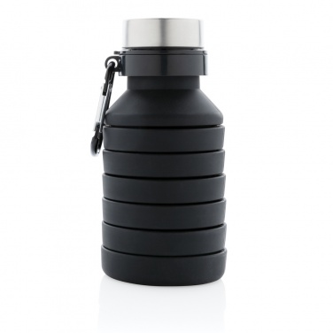 Logo trade promotional gifts picture of: Leakproof collapsible silicone bottle with lid