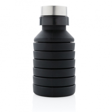 Logo trade promotional gifts picture of: Leakproof collapsible silicone bottle with lid