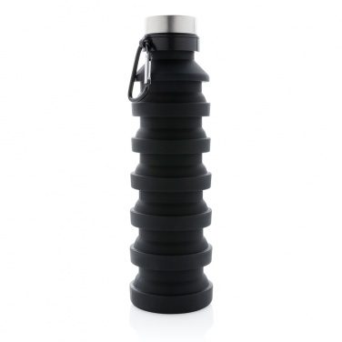 Logo trade promotional giveaway photo of: Leakproof collapsible silicone bottle with lid