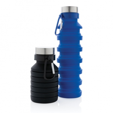 Logo trade promotional items picture of: Leakproof collapsible silicone bottle with lid