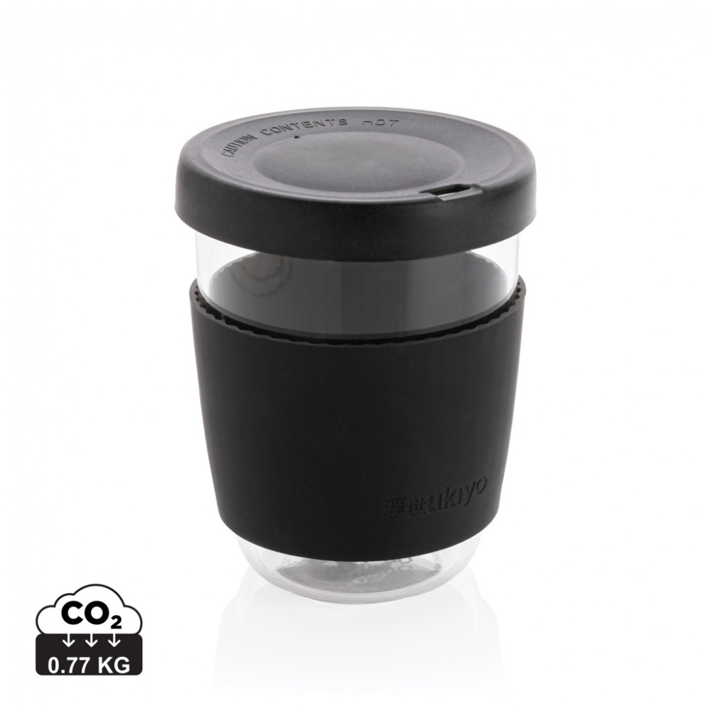 Logo trade corporate gift photo of: Ukiyo borosilicate glass with silicone lid and sleeve