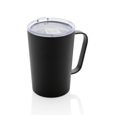 Logotrade promotional gift picture of: RCS Recycled stainless steel modern vacuum mug with lid