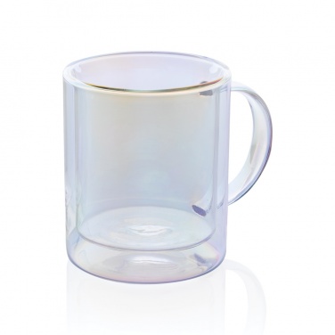 Logotrade promotional item image of: Deluxe double wall electroplated glass mug