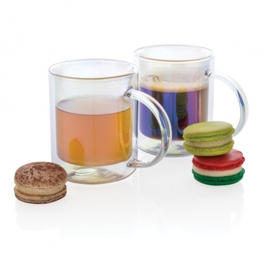 Logotrade promotional item picture of: Deluxe double wall electroplated glass mug