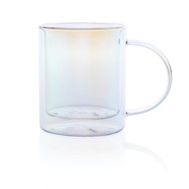 Logotrade advertising products photo of: Deluxe double wall electroplated glass mug