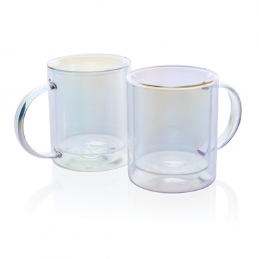 Logotrade promotional merchandise image of: Deluxe double wall electroplated glass mug