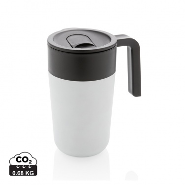 Logo trade corporate gifts image of: GRS Recycled PP and SS mug with handle