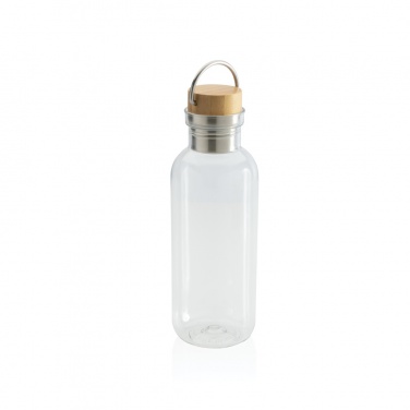 Logo trade promotional gifts picture of: RCS RPET bottle with bamboo lid and handle