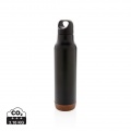 Cork leakproof vacuum flask, black