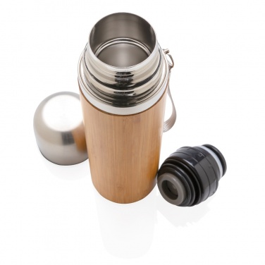 Logo trade corporate gift photo of: Bamboo vacuum travel flask