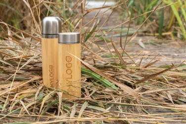 Logo trade promotional merchandise photo of: Bamboo vacuum travel flask