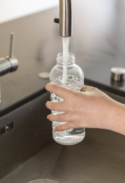 Logo trade promotional products picture of: Leakproof water bottle with metallic lid