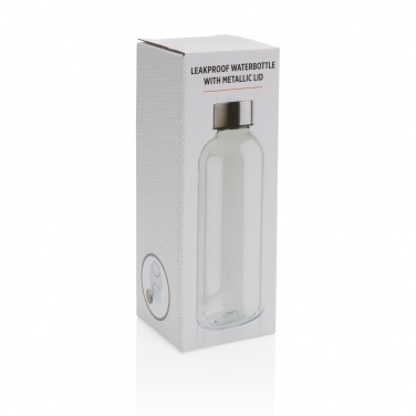 Logo trade promotional product photo of: Leakproof water bottle with metallic lid