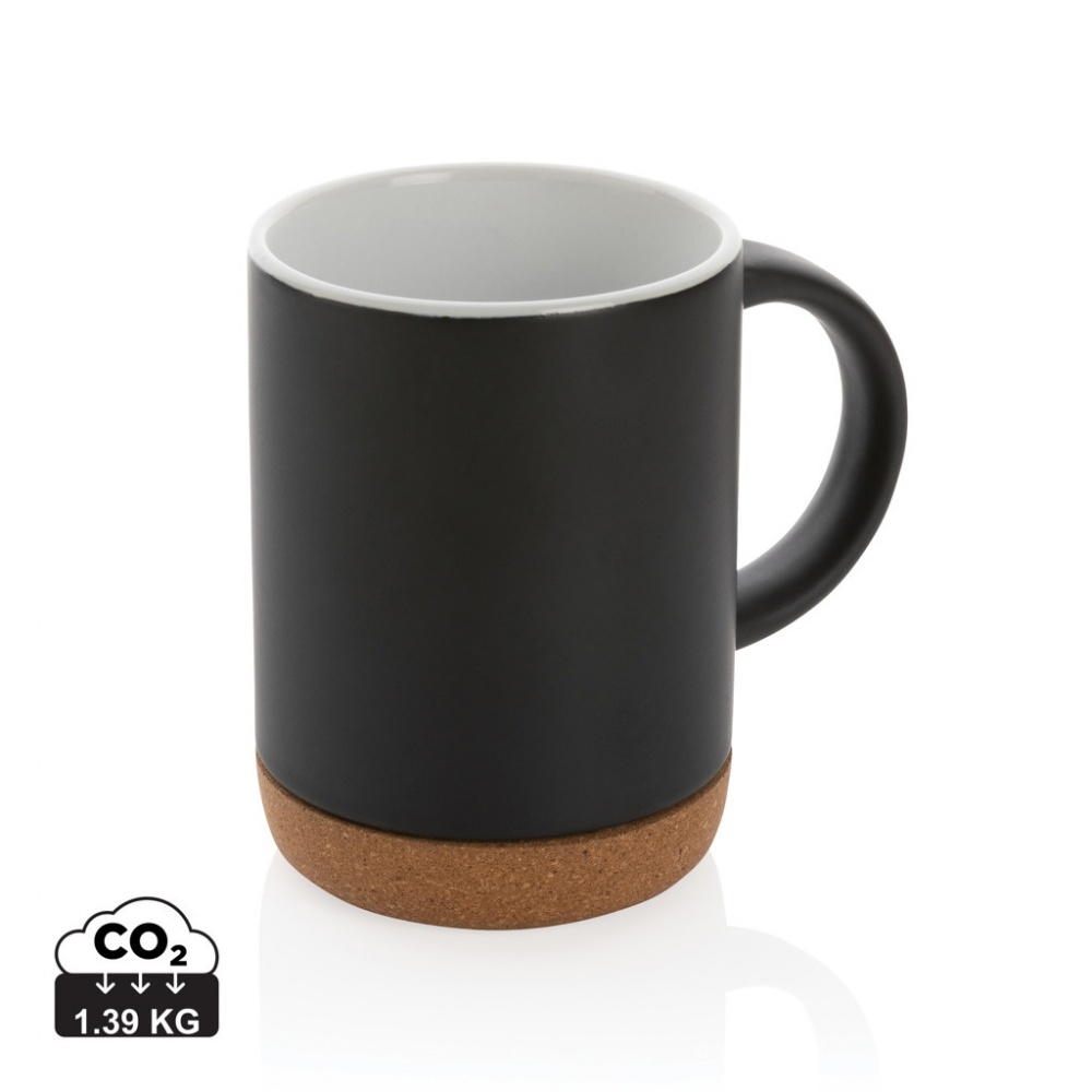 Logo trade corporate gifts picture of: Ceramic mug with cork base 280ml