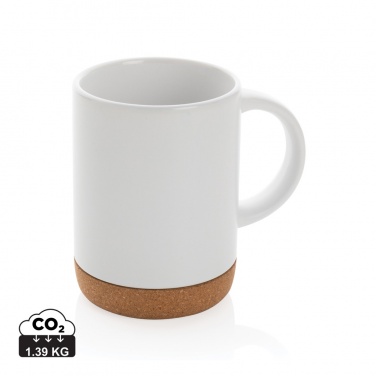 Logo trade promotional giveaways image of: Ceramic mug with cork base 280ml