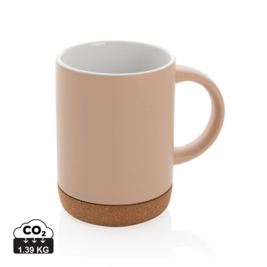 Logo trade corporate gift photo of: Ceramic mug with cork base 280ml