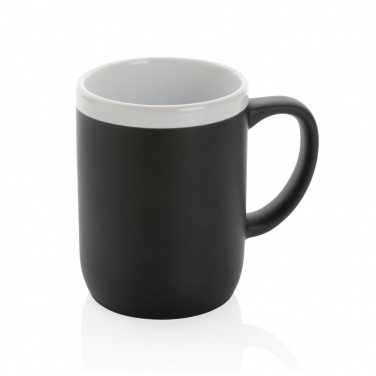 Logo trade promotional merchandise image of: Ceramic mug with white rim 300ml