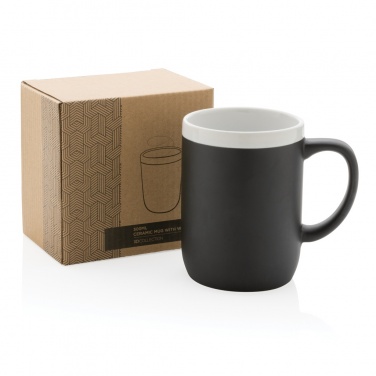 Logotrade advertising product image of: Ceramic mug with white rim 300ml