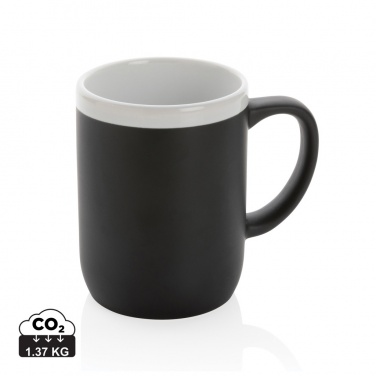 Logo trade business gift photo of: Ceramic mug with white rim 300ml