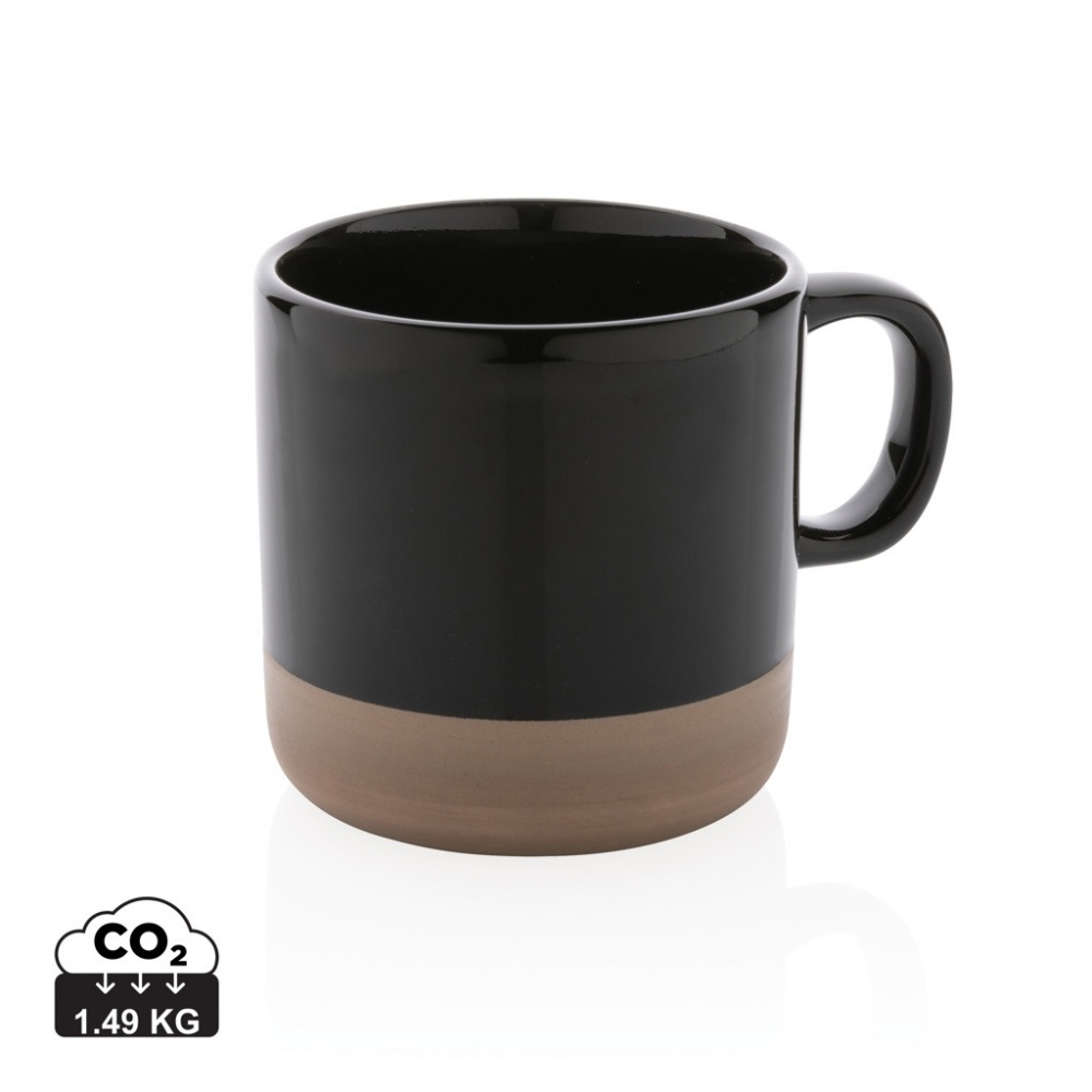 Logo trade promotional gift photo of: Glazed ceramic mug 360ml