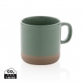 Glazed ceramic mug 360ml, green