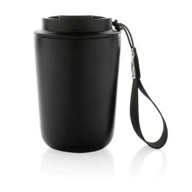 Logo trade promotional giveaway photo of: Cuppa RCS re-steel vacuum tumbler with lanyard