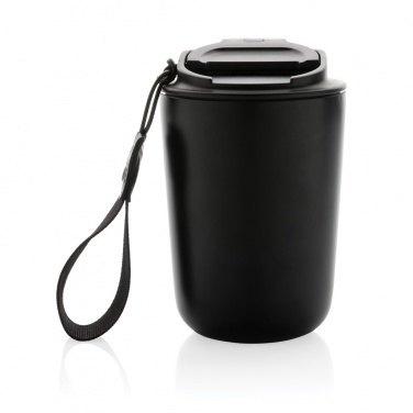 Logotrade promotional gift picture of: Cuppa RCS re-steel vacuum tumbler with lanyard