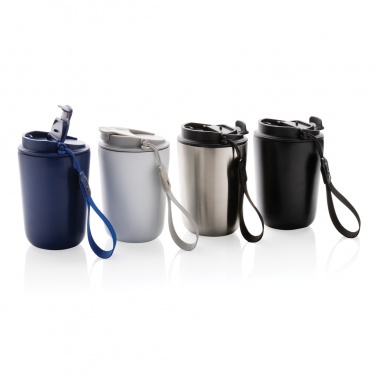 Logotrade promotional gift picture of: Cuppa RCS re-steel vacuum tumbler with lanyard