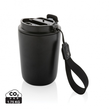 Logo trade promotional gifts image of: Cuppa RCS re-steel vacuum tumbler with lanyard